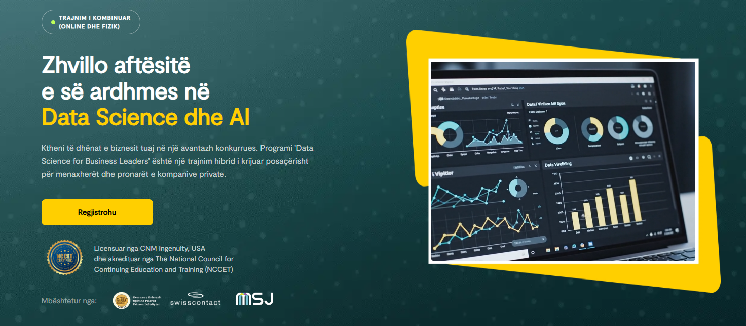 Mundësi e veçantë për studentët: Apliko në Data Science Bootcamp & përfito bursë deri në 100%!